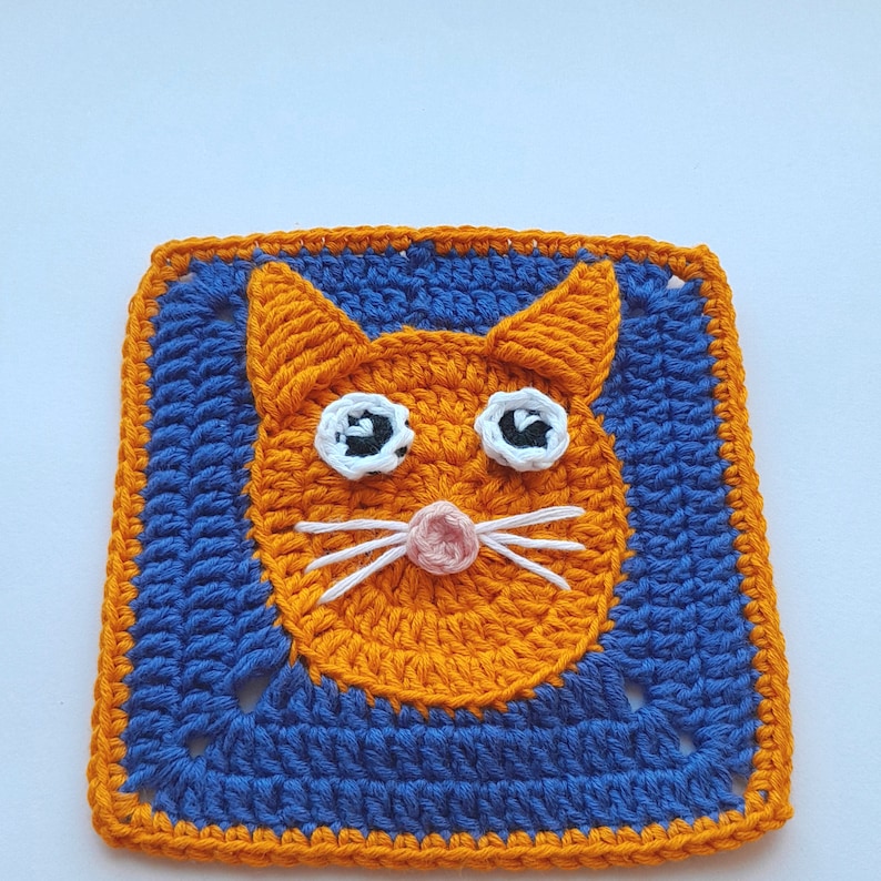Crochet Granny Square Cat Pattern (PDF Download) - Etsy