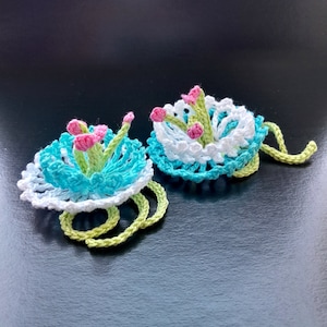Crochet Flower Pattern, Crochet Flower Download, Crochet Flower Applique, Crochet Flower Decor