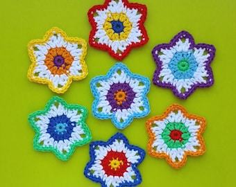 Crochet Christmas Star Pattern: Tree Ornament Garland (PDF)