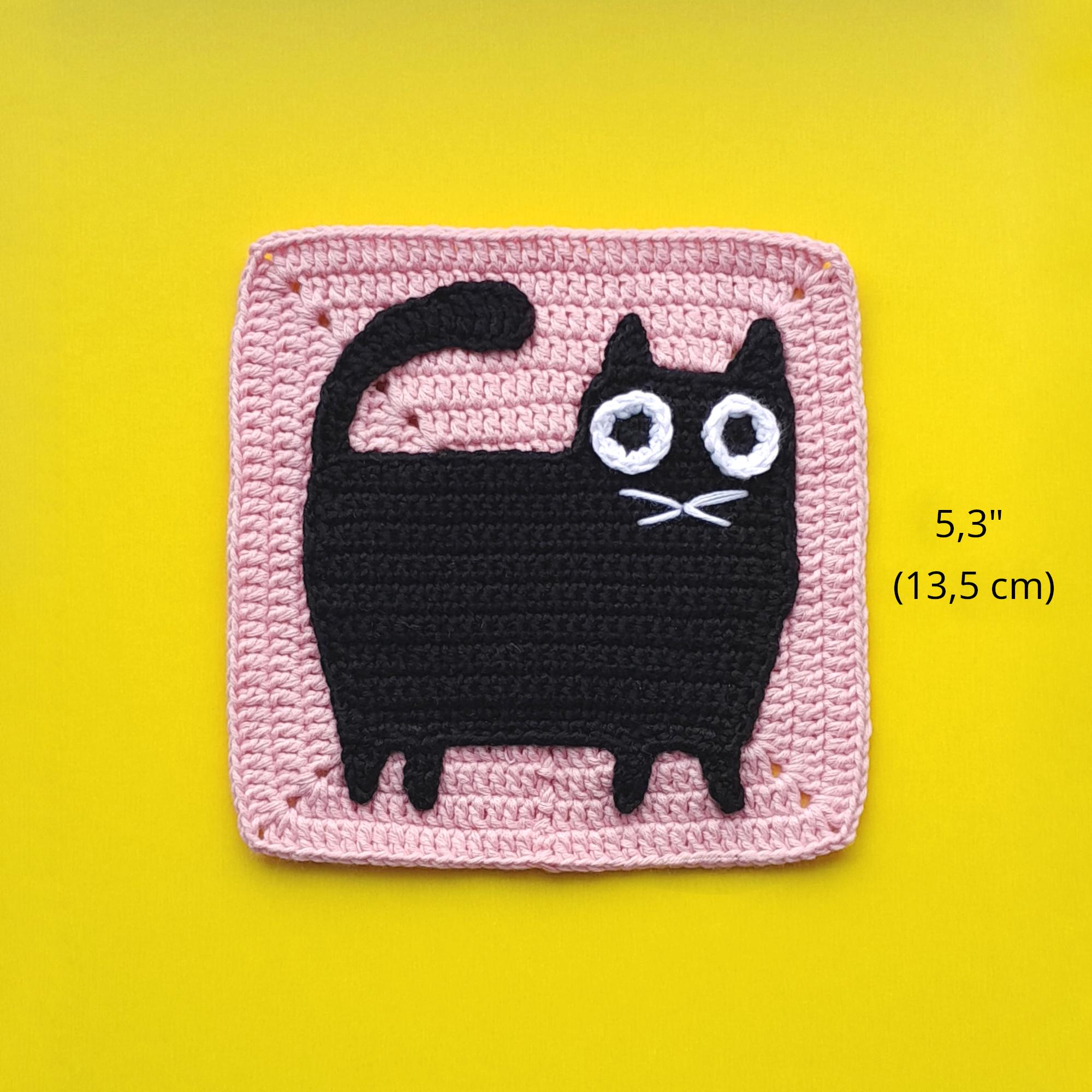 Crochet Granny Square Cat Pattern (PDF Download) - Etsy