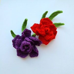 Crochet Rose Pattern, Crochet Rose Download, Crochet Rose Applique, Crochet Pattern, Crochet Rose Decor, Crochet Flower Rose Tutorial