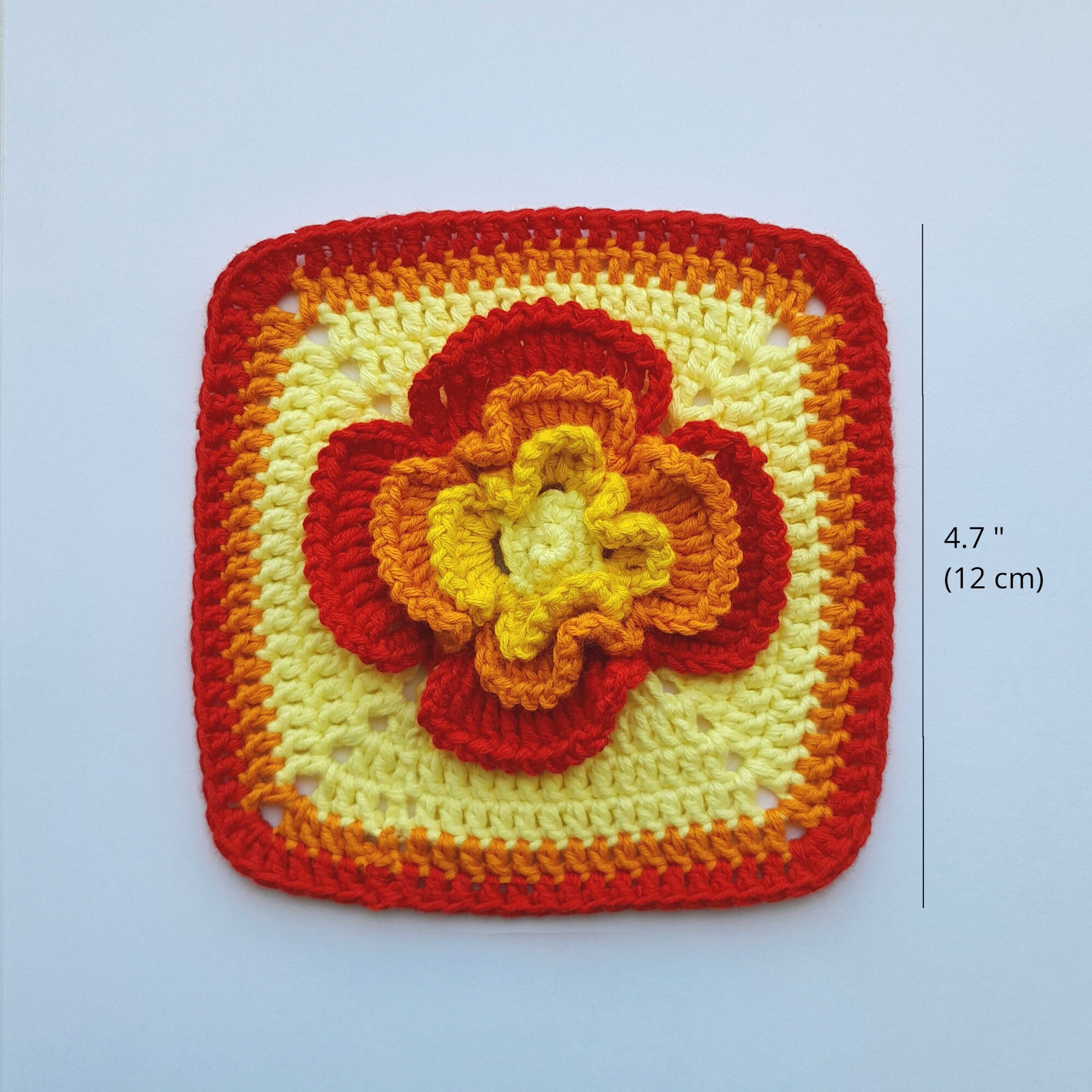 Granny Square Flower Pattern Crochet Granny Square Flower Tutorial