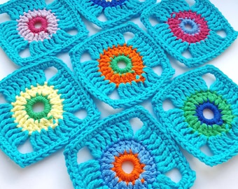 Crochet Granny Square Pattern: Easy Diagram (PDF Download)
