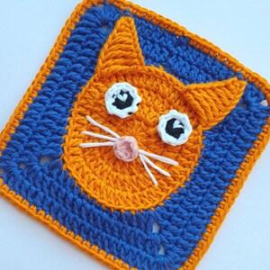 Crochet Granny Square Cat Pattern (PDF Download) - Etsy