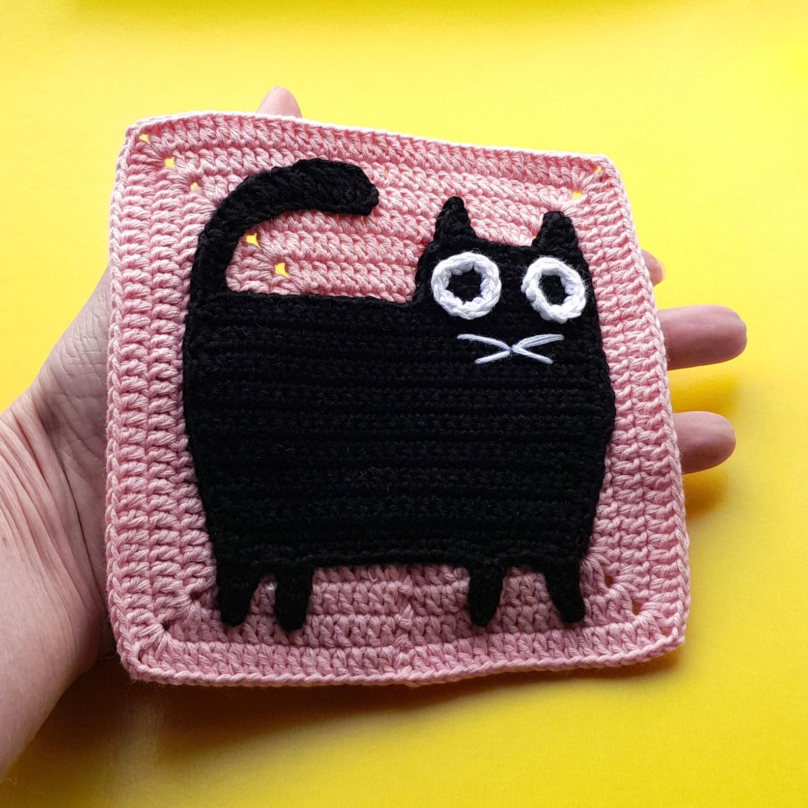 Crochet Granny Square Cat Pattern (PDF Download) - Etsy