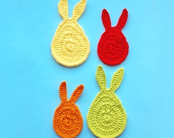 Patrón de aplique de conejito de Pascua a crochet (PDF)