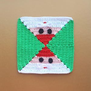 Granny Square Santa Pattern, Granny Square Christmas Tree Pattern, Christmas Granny Square Pattern, Crochet Granny Square Digital