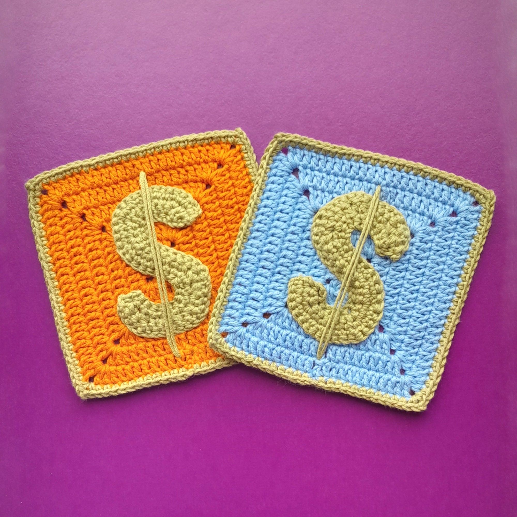 Granny Square Dollar Pattern, Crochet Granny Square PDF, Crochet Granny Square Download