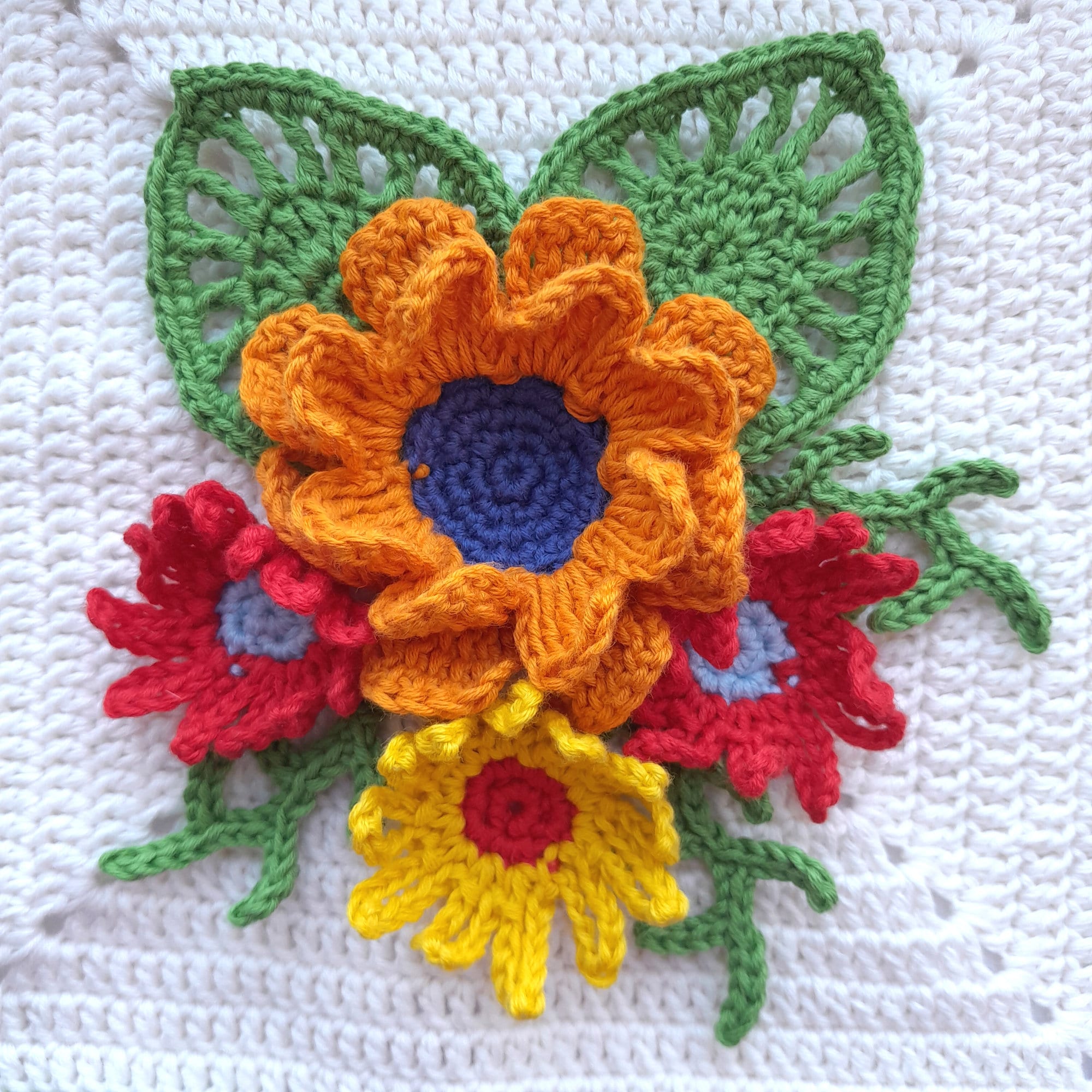 Granny Square Flower Pattern Crochet Granny Square Pattern Crochet