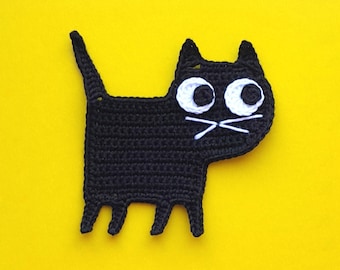 Crochet Applique Cat Pattern (PDF Download)
