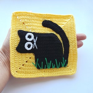 Crochet Granny Square Cat Pattern (PDF Download) - Etsy