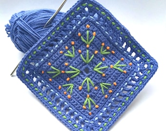 Granny Square Pattern, Crochet Granny Square Pattern, Granny Square PDF, Crochet Granny Square Download, Afghan Granny Square