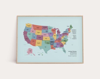Us State Capitals Etsy Us State Capitals Etsy