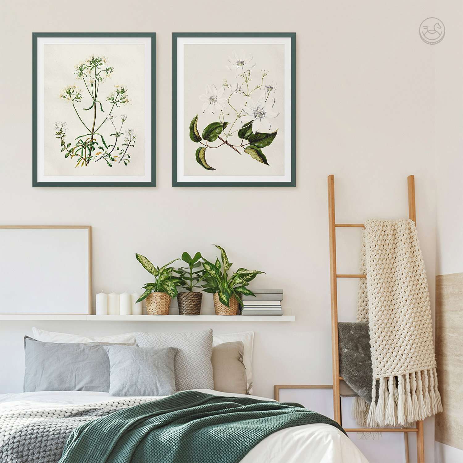 Vintage Floral Prints Set of 2 Prints Vintage Flowers Art Etsy UK