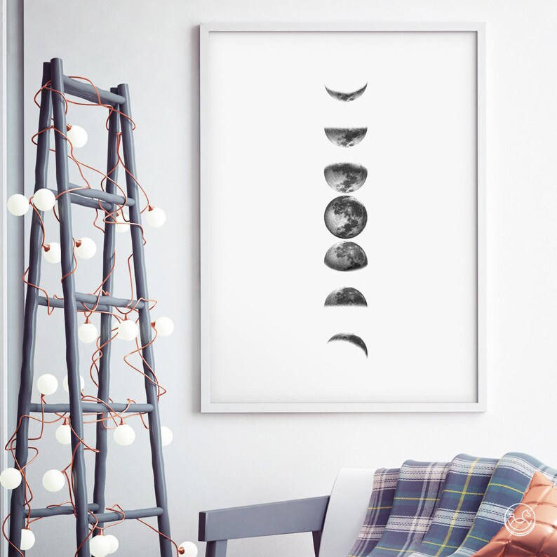 Phases of the Moon Printable Moon Phases Printable Moon | Etsy