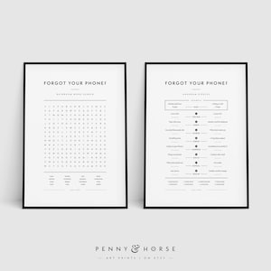 Forgot Your Phone Bathroom Puzzles, Bathroom Word Search, Anagram Riddles, Bathroom Printable Set, Funny Bathroom Sign, Instant Download