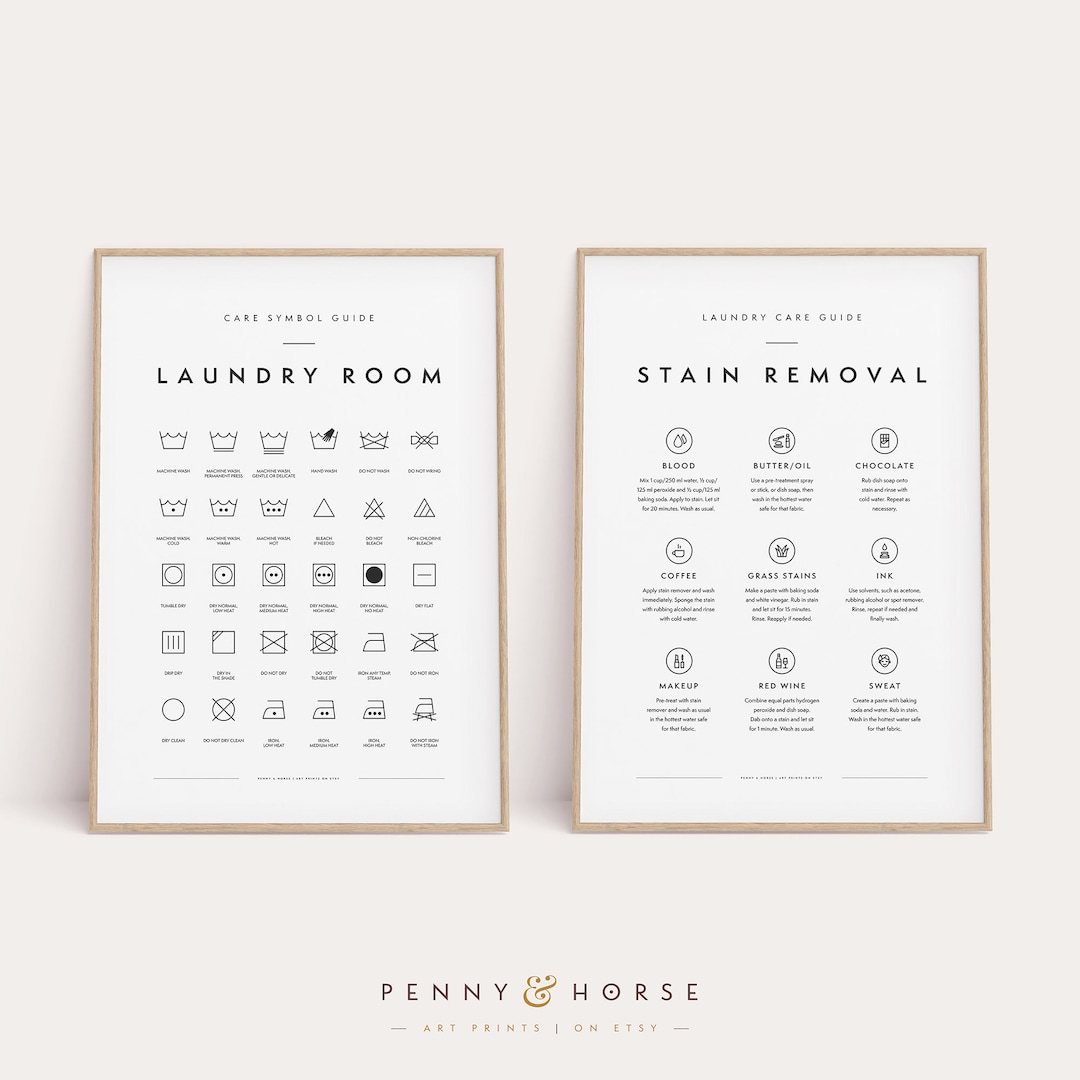 Laundry Room 2 Print Set Printable Art Laundry Wall Decor - Etsy