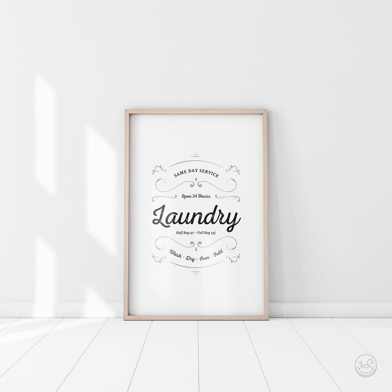 Laundry Wall Decor Vintage Laundry Print Printable Art Etsy