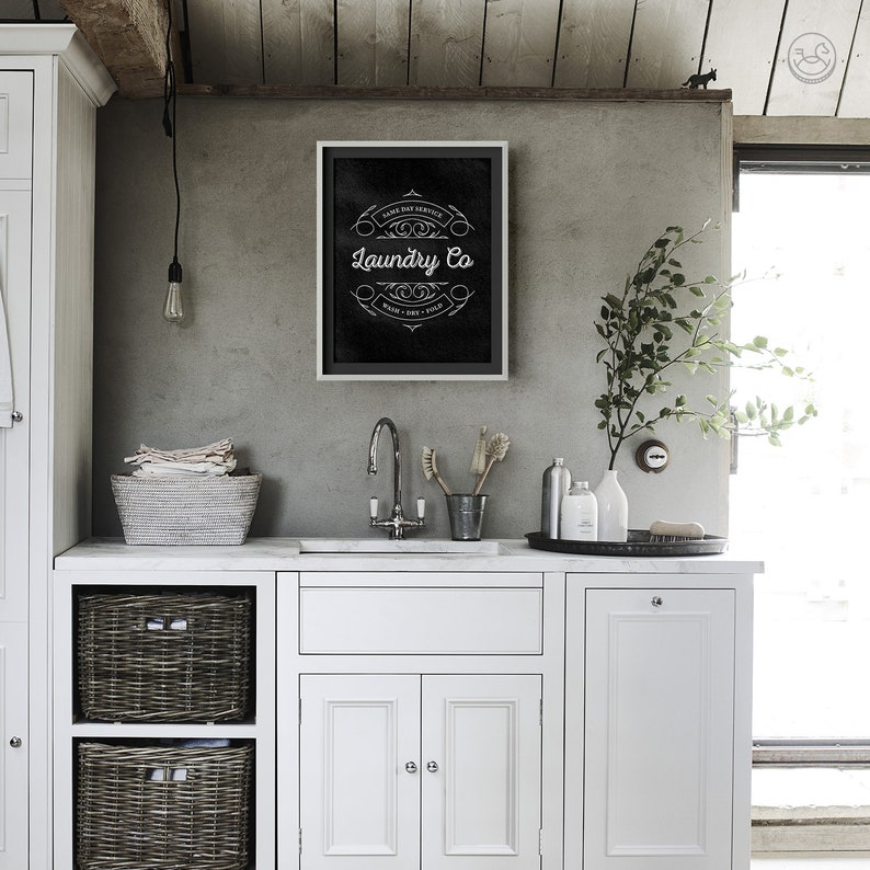 Laundry Chalkboard Wall Art Vintage Laundry Print Laundry Etsy Ireland