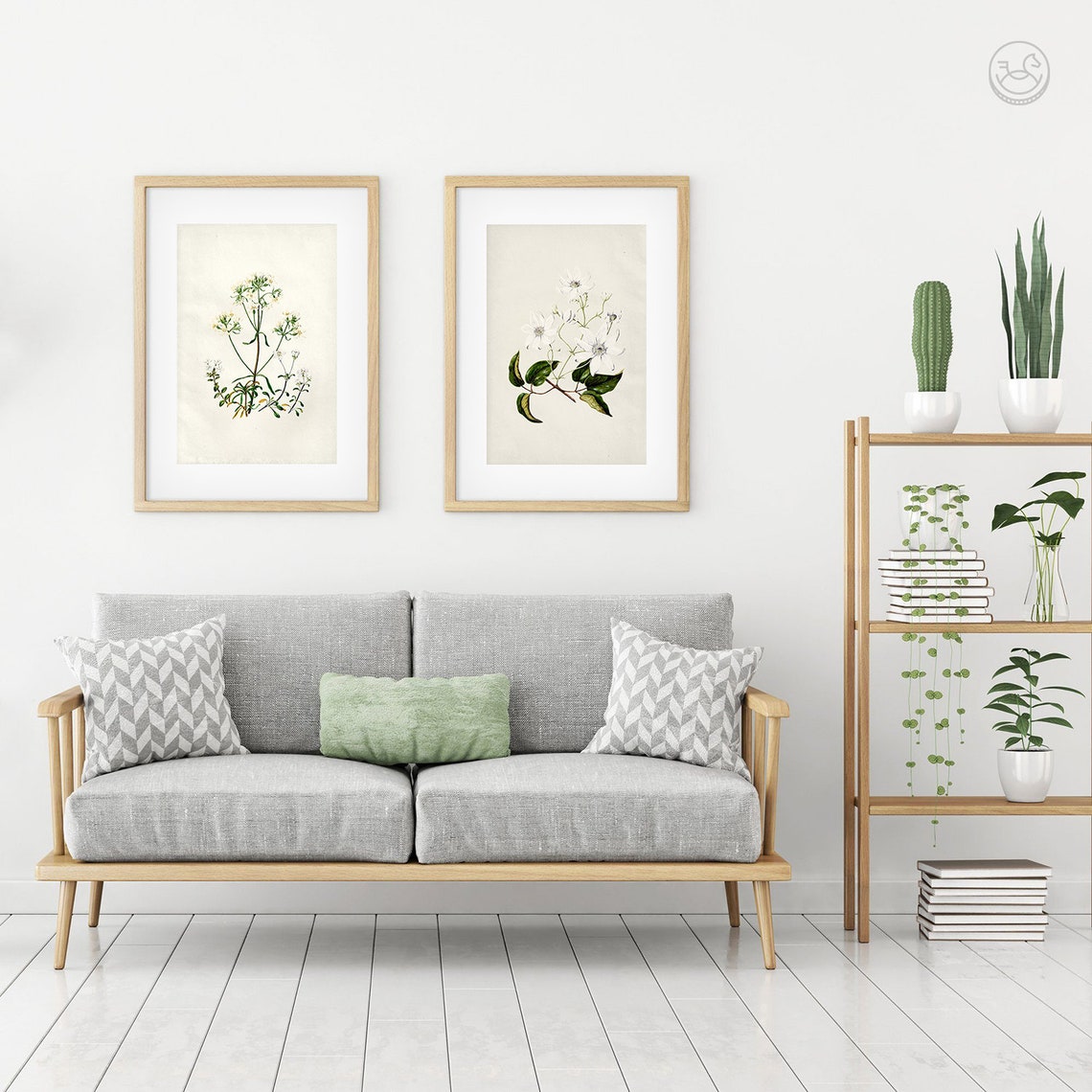 Vintage Floral Prints Set of 2 Prints Vintage Flowers Art Etsy UK