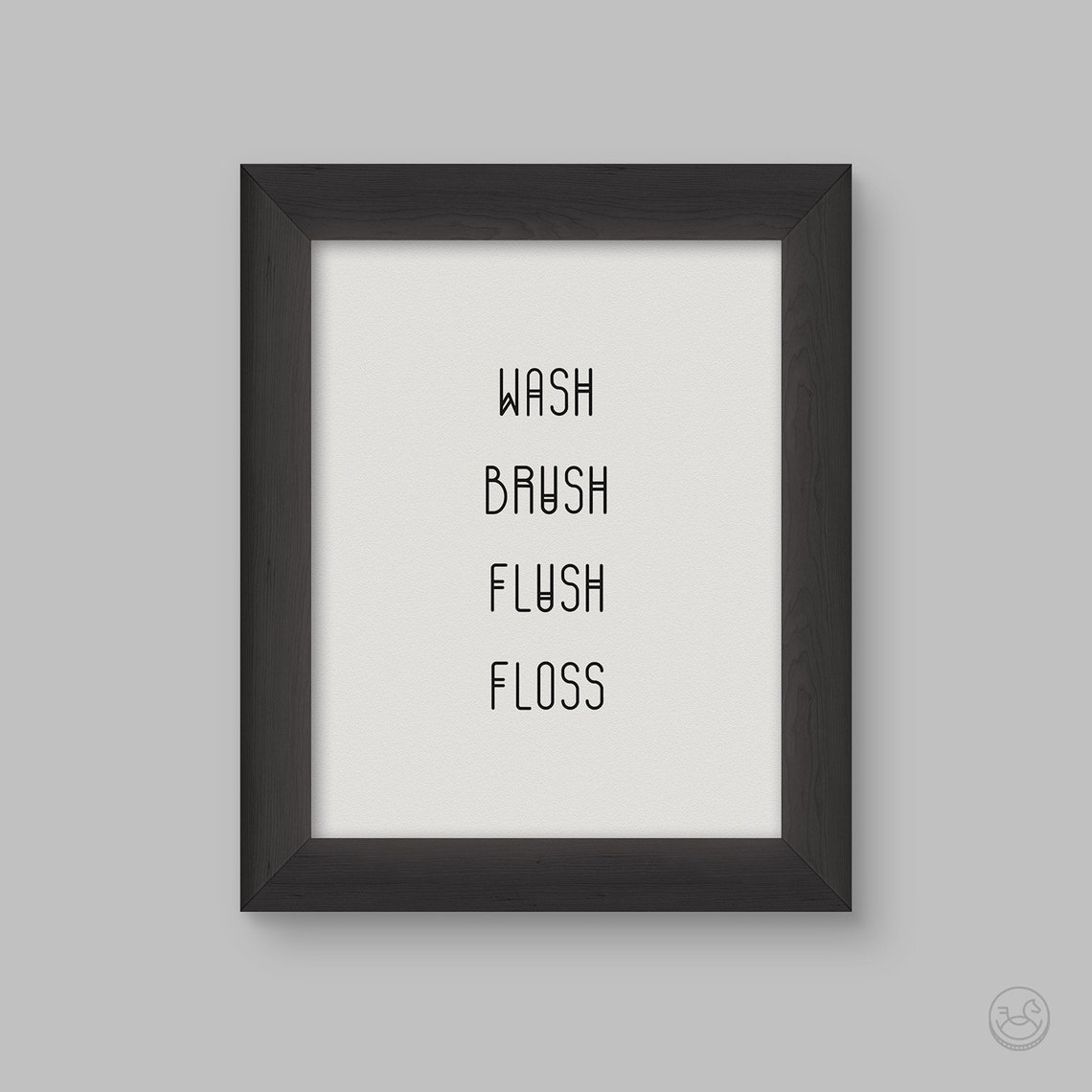 Printable Bathroom Art Bathroom Print Wash Brush Floss - Etsy UK