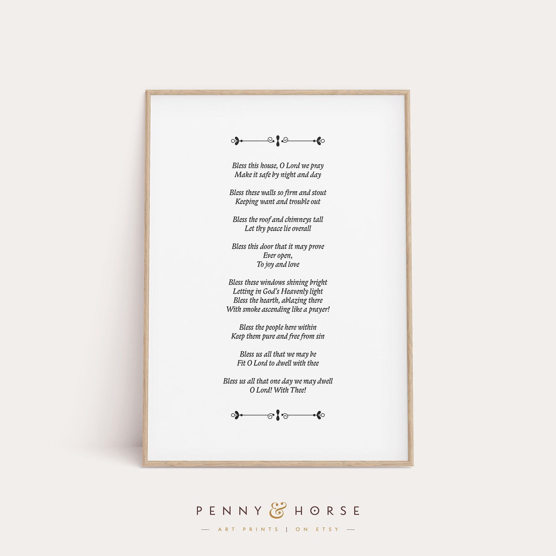 House Blessing Print Bless This House Sign Poem Wall Art Etsy