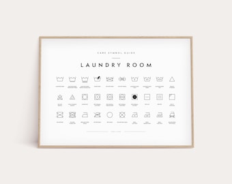 Laundry Room Symbols Print, Printable Art, Laundry Wall Decor, Laundry Room Signs, Laundry Symbols, Laundry Room Art, Laundry Art, Light