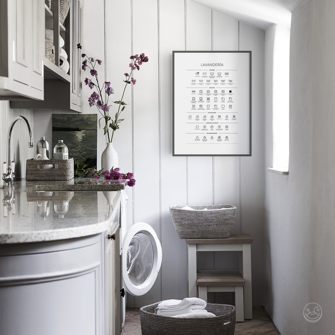 Spanish Laundry Room Symbols Guide Símbolos De Lavandería Etsy