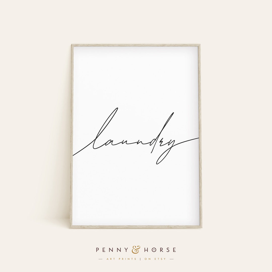 Laundry Art Print, Laundry Room Sign, Modern Laundry Decor, Laundry ...