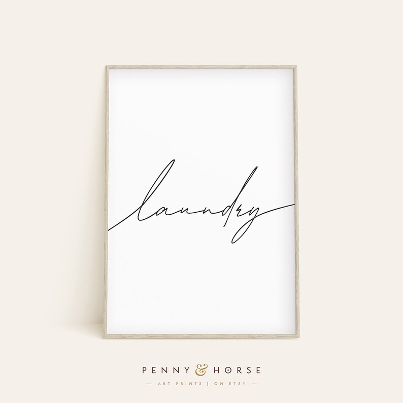 Laundry Art Print Laundry Room Sign Modern Laundry Decor Etsy
