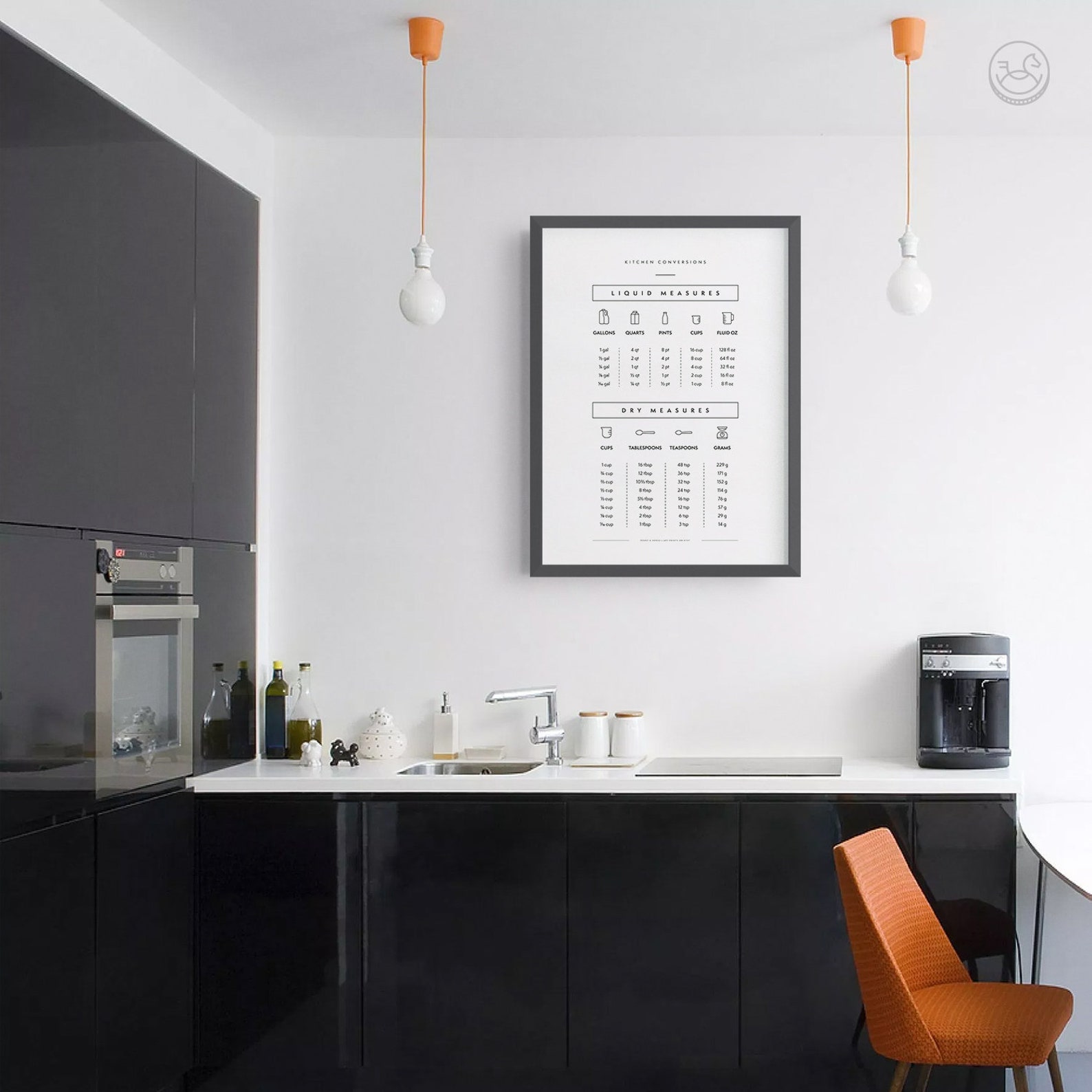 Kitchen Conversion Chart Symbol Converter Chart Kitchen Etsy Australia