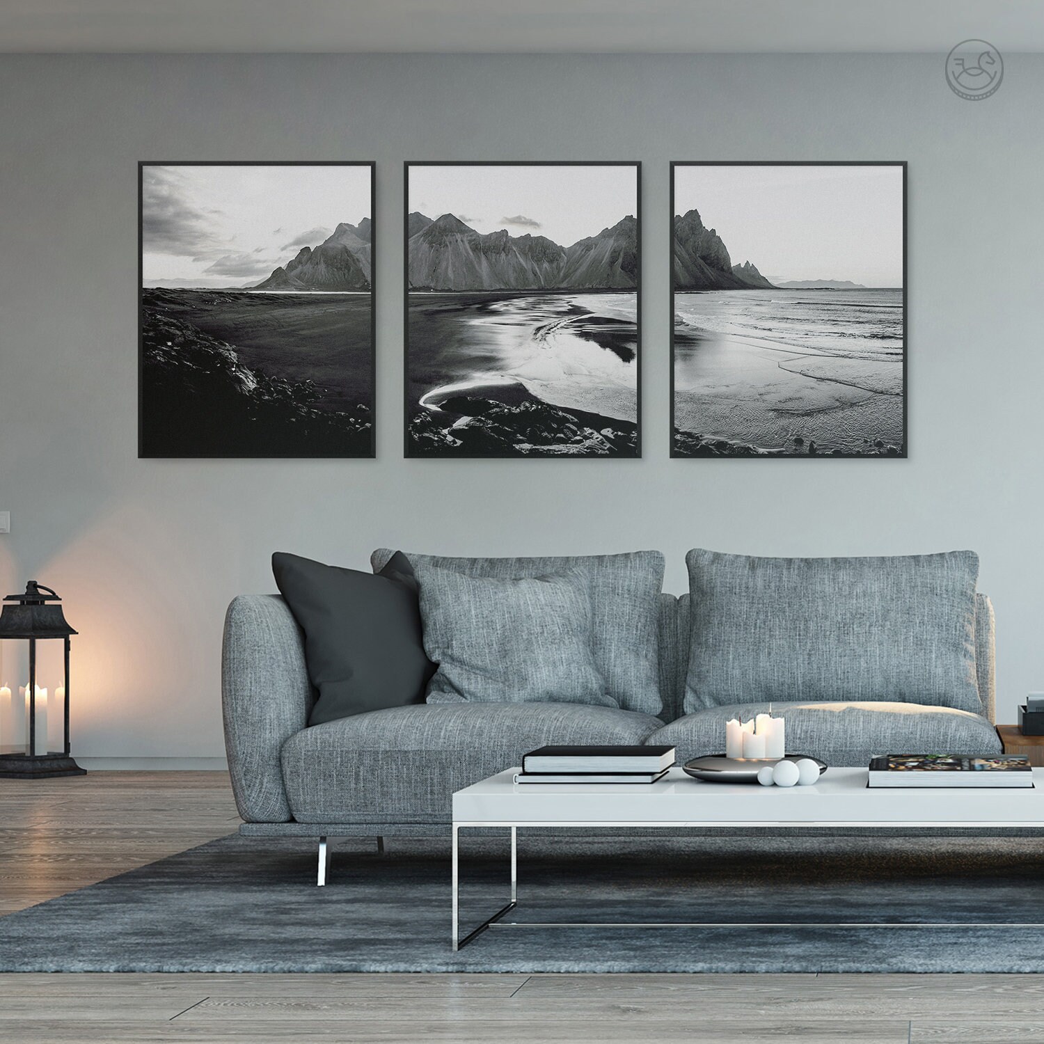 Mountain Beach Print Set of 3 Mountain Printable Wall Art 3 - Etsy UK