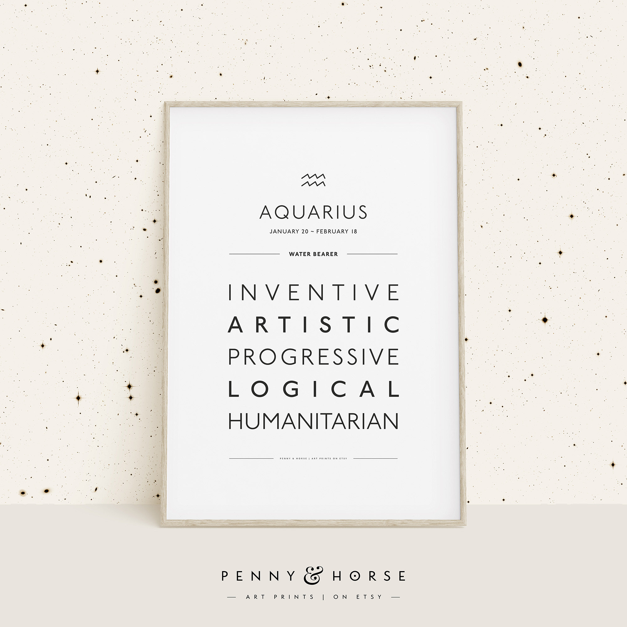 Aquarius Zodiac Traits Print Zodiac Gift Aquarius Printable - Etsy Ireland