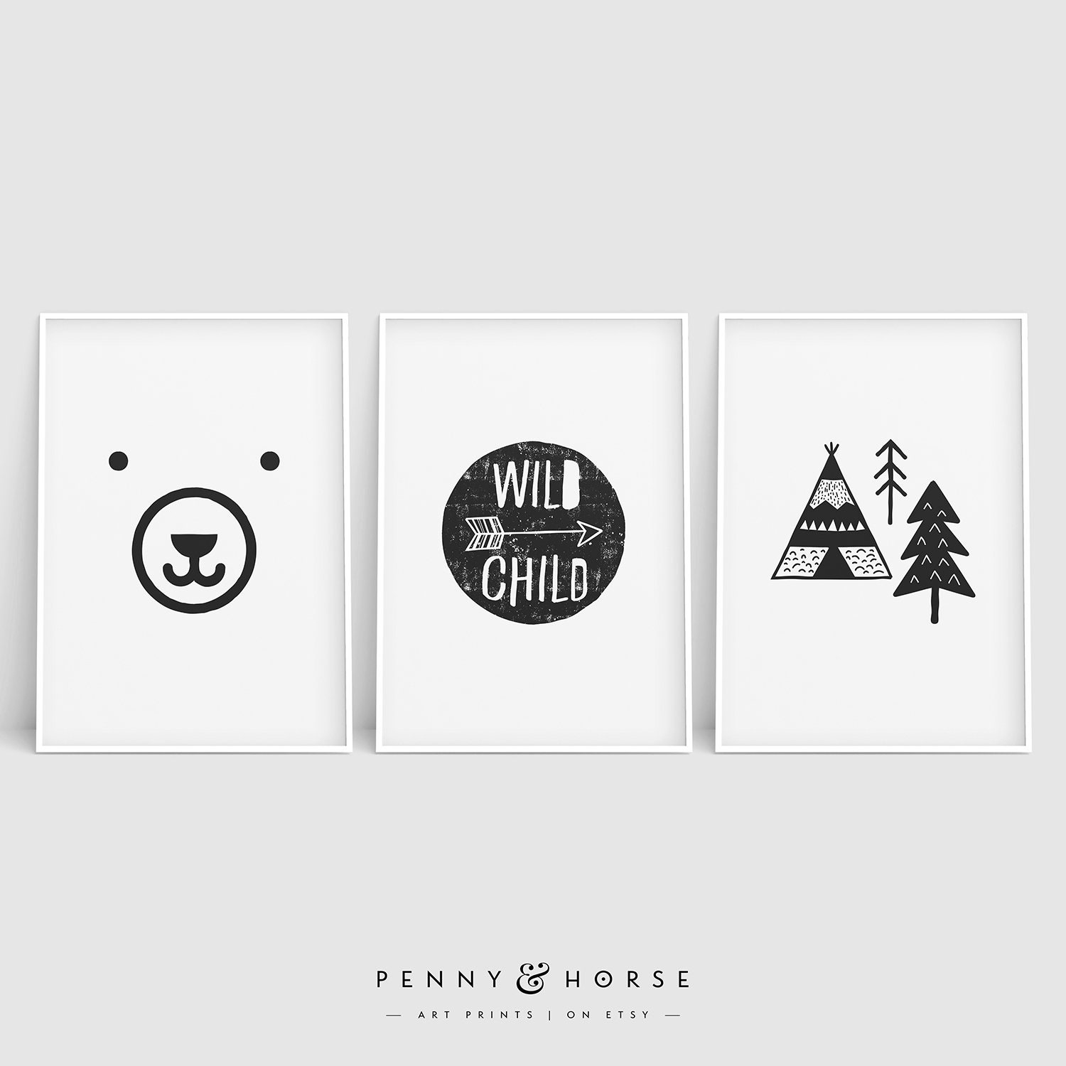 Nursery Decor Set 3 Kids Prints Printable Wall Art Wild Etsy UK