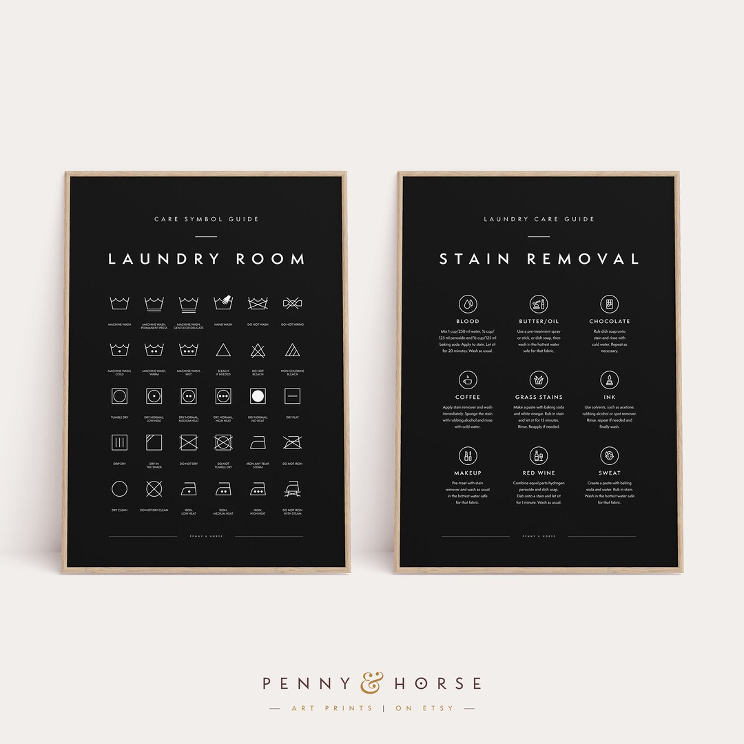 Laundry Room 2 Print Set, Printable Art, Laundry Wall Decor, Laundry ...