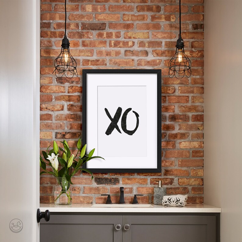 XO Minimal Wall Decor Xo Textured Art Xo Nursery Print Xo | Etsy
