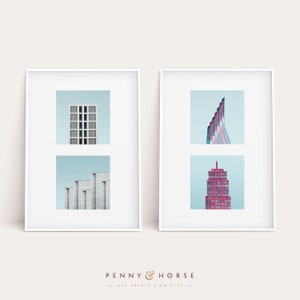 Architecture Print, Printable Wall Art, Photography, Abstract Print Set, Wall Decor, Digital Download, Office Decor, Printable Art
