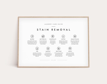 Laundry Room Stain Removal Print, Printable Art, Laundry Wall Decor, Laundry Room Guide, Laundry Care, Laundry Room Art, Laundry Art, Light