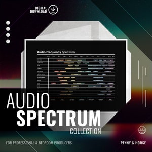 Gráfico de espectro de frequência de áudio moderno, folha de dicas de equalização, referência de mixagem de música, gráfico de parede de estúdio DAW, engenheiro de mixagem de áudio, produção de som