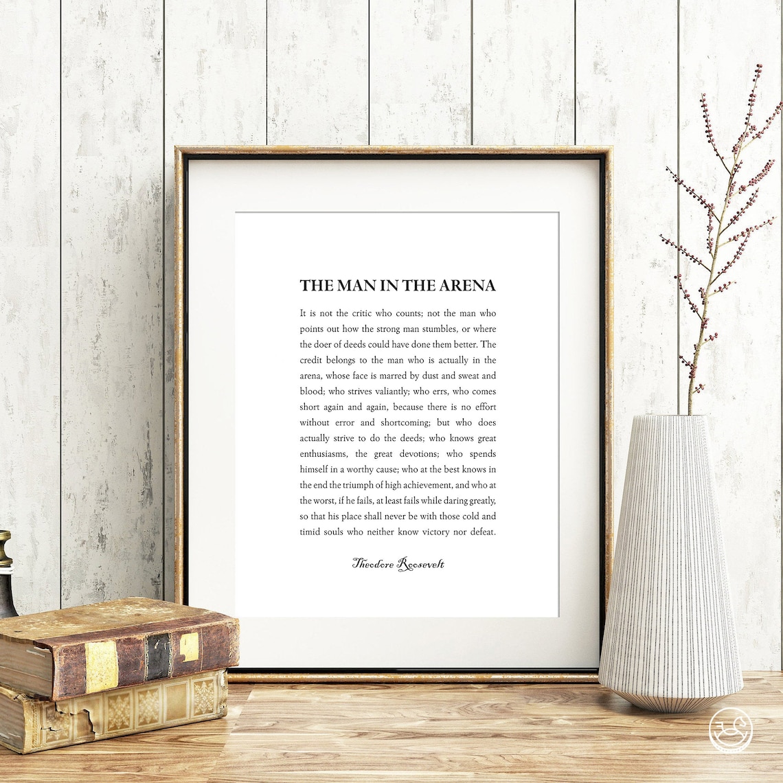 The Man in the Arena Printable Art Theodore Roosevelt | Etsy