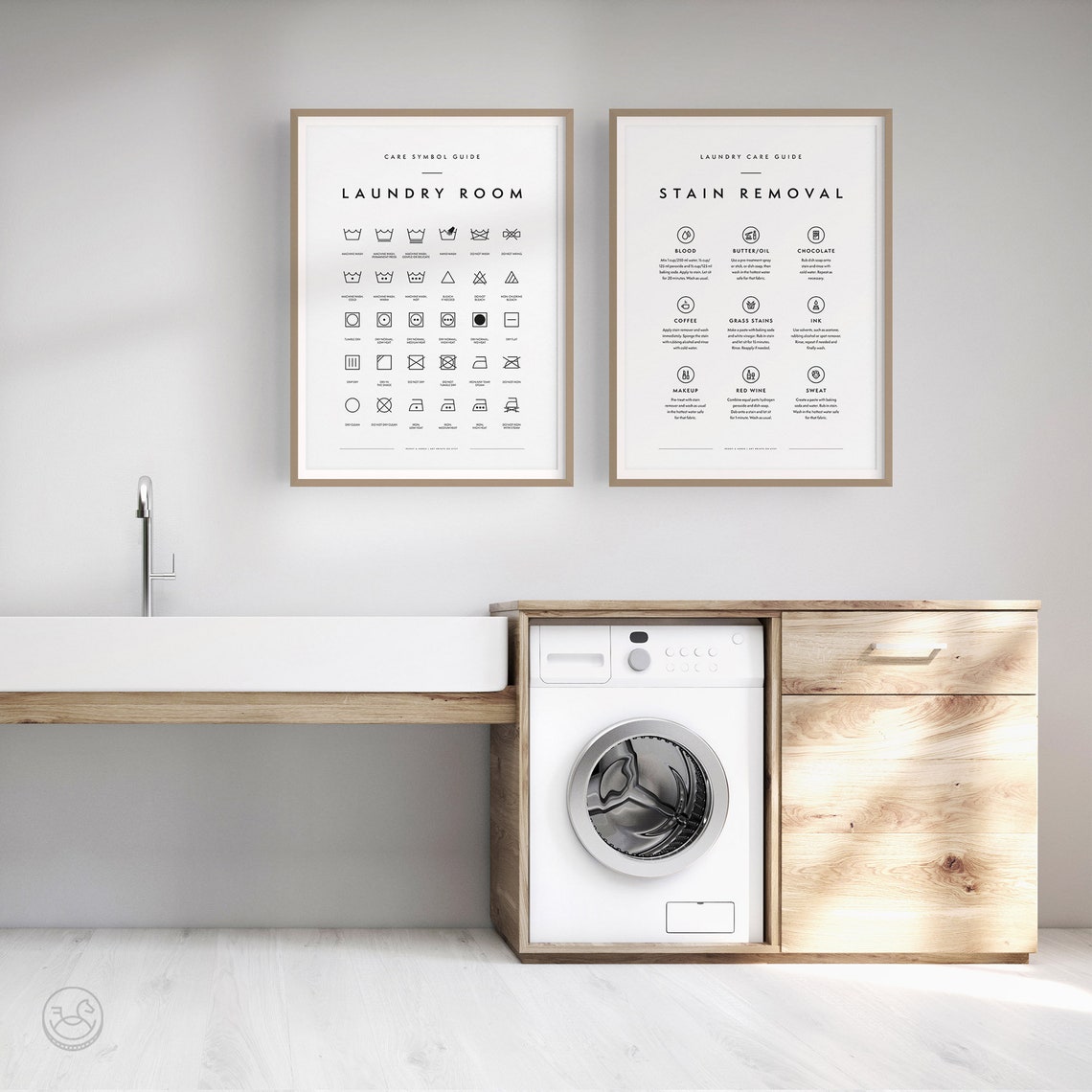 Laundry Room 2 Print Set Printable Art Laundry Wall Decor - Etsy