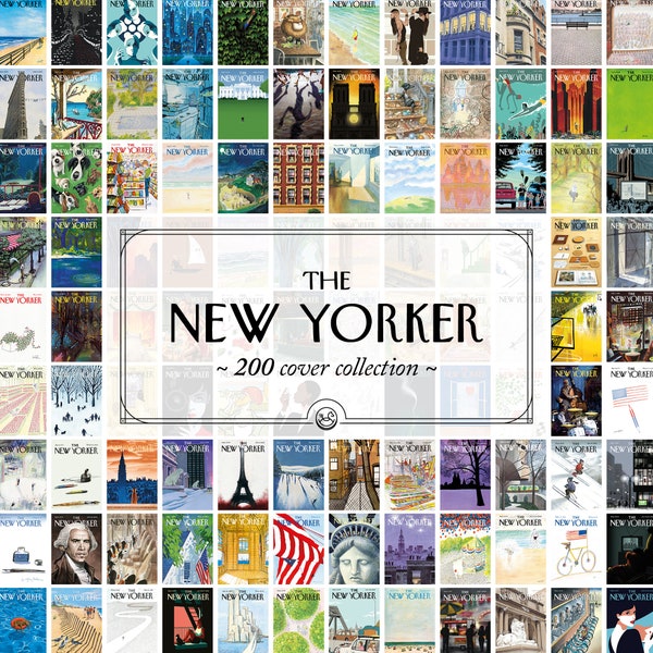 200 New Yorker Cover Collection, Vintage Wanddekor, Retro Poster, Mid Century Home Decor, Kombüse Wand Set, Digital Magazine Download Bundle