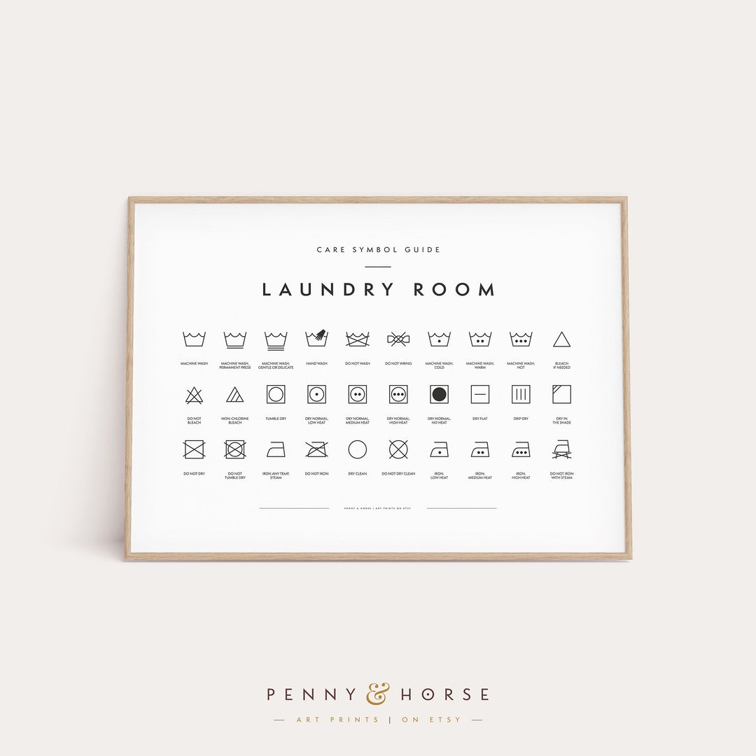 Laundry Room Symbols Print Printable Art Laundry Wall Decor - Etsy