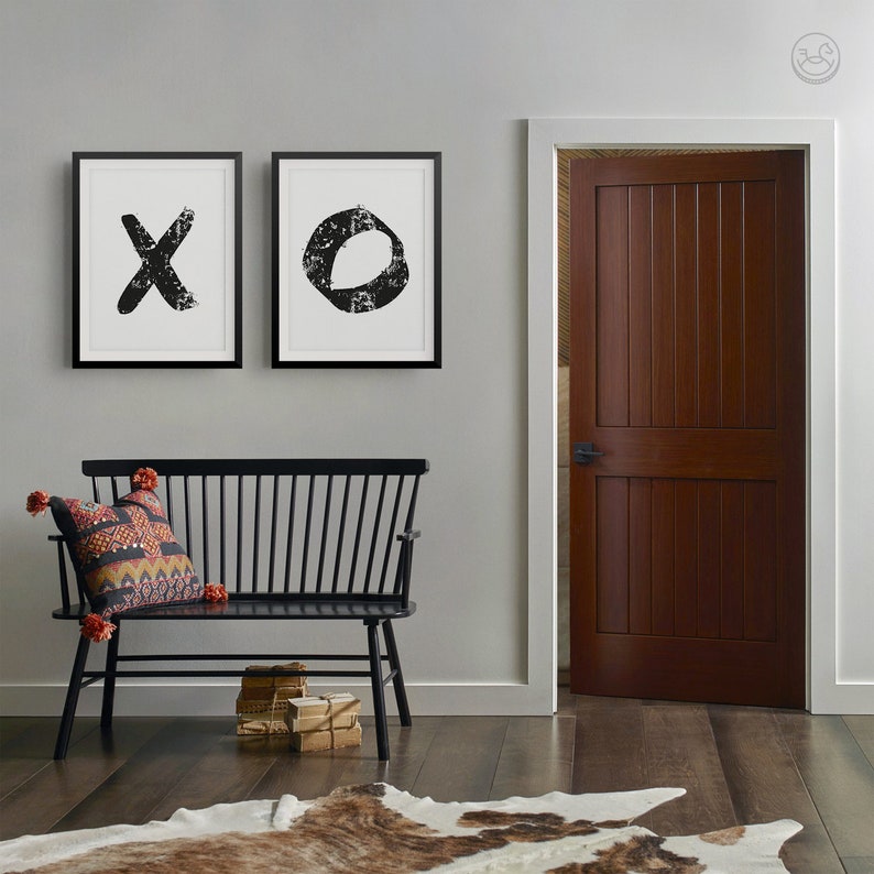 XO Textured Typography Wall Art Xo Art Printable Xo Print | Etsy