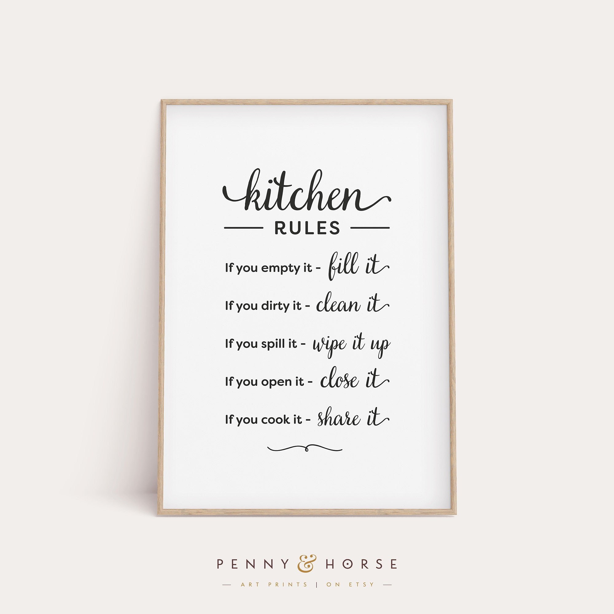 kitchen-rules-print-kitchen-rules-decor-kitchen-print-printable-kitchen