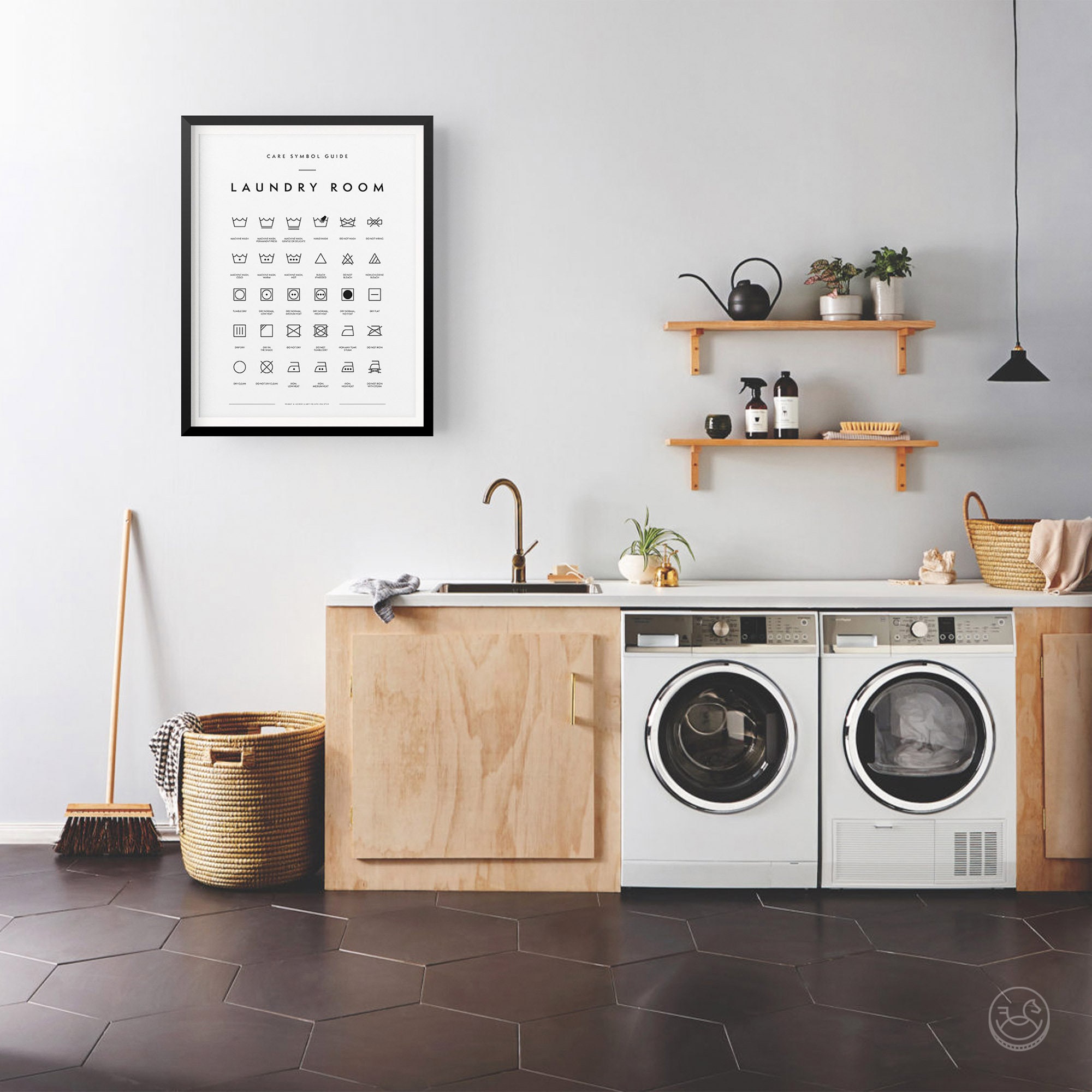 Laundry Room Symbols Print Printable Art Laundry Wall Decor - Etsy UK