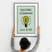 Retro Monopoly Inspired Electric Company Printable, Minimalist Mint ...