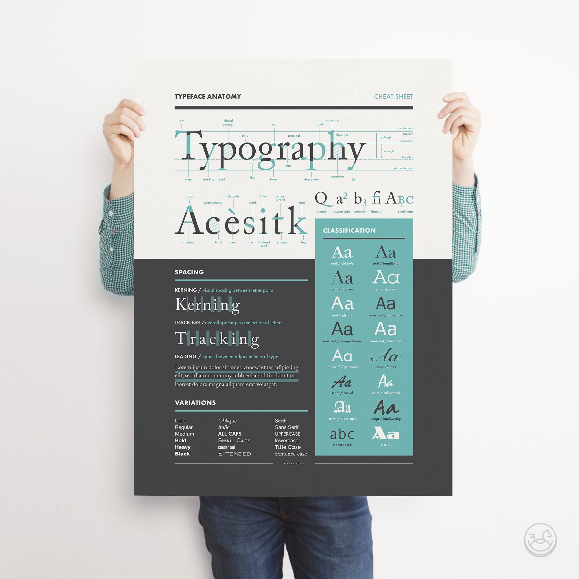 Typeface Labeling Typeface Anatomy Cheat Sheet, Typography Terminology, Font ...