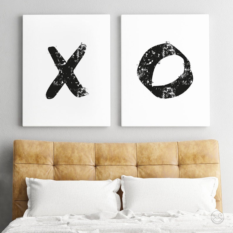 XO Textured Typography Wall Art Xo Art Printable Xo Print Etsy