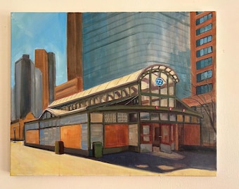 NYC Subway Oil Painting: Upper West Side, NYC Landmark